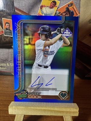 2025 Casey Cook Topps Pro Debut RC AUTO PD-188 Blue Rainbow Foil /150 SSP!
