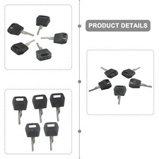 Complete Set of 5 Replacement Ignition Keys for Case Tractors Dozers  Backhoes