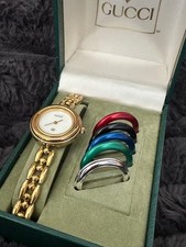 GUCCI Change Bezel Watch Quartz 6 Color Gold Quartz Vintage Ladies Women Watch
