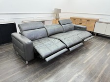 Sofology Marvella Power Recliner Large 4 Seater Sofa Charcoal Leather