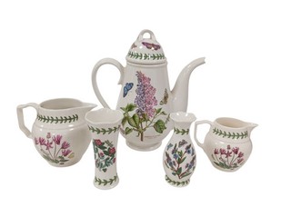 Portmeirion Botanic Garden by Susan Williams 5 Pieces Tea Set Teapot Jugs Vases