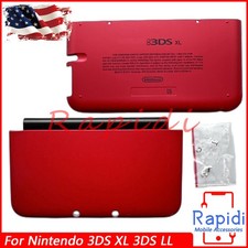 Replace For Nintendo 3DS XL 3DS LL Red Top  Bottom Case Housing Shell Cover