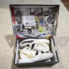 Nike Kyrie 7 GS Basketball Sneakers White/Gold/Black 6Y CT4080-101