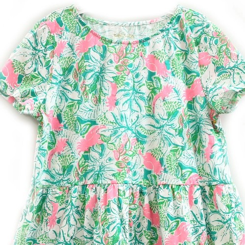 Lilly Pulitzer Girls Mini Geanna Swing Dress Botanical Green S 4-5 Years 278637 - Picture 8 of 9