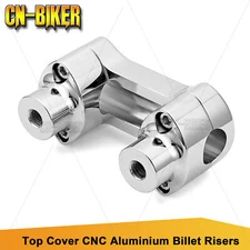 Chrome 2” Handlebar Riser Clamp Mount For Harley Dyna Street Bob FXDB 2006-2017