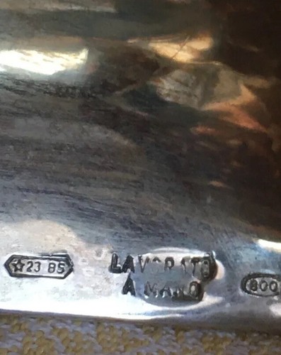 Grande 1kg! Vassoio FIORI Argento 800 Vermeil 27x27xh10cm *23BS “Leonessa” - Foto 19 di 20
