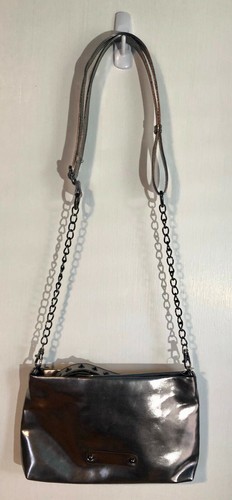 Melie Bianco Silver Studded Cross Body Handbag - New - Handstrap - Picture 4 of 6