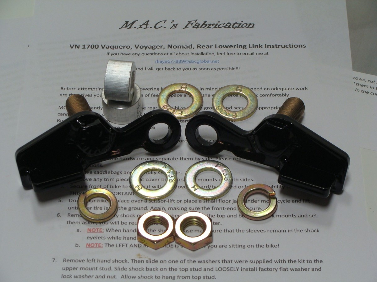 Kawasaki Vulcan VN 1700 Voyager Lowering link kit 10 11 12 13 14