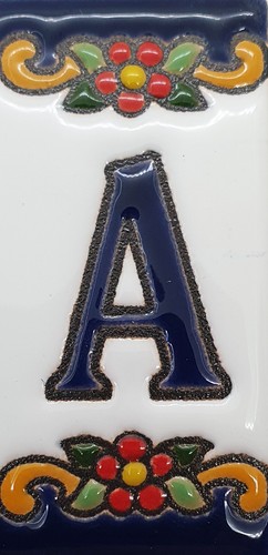 Keramik Hausnummer Zahlen Ziffern Buchstaben Symbole Kacheln Fliesen 3,5 x 7,4cm - Bild 23 von 68