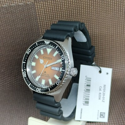 Citizen Promaster Marine NY0120-01Z Orange Analog Rubber Automatic