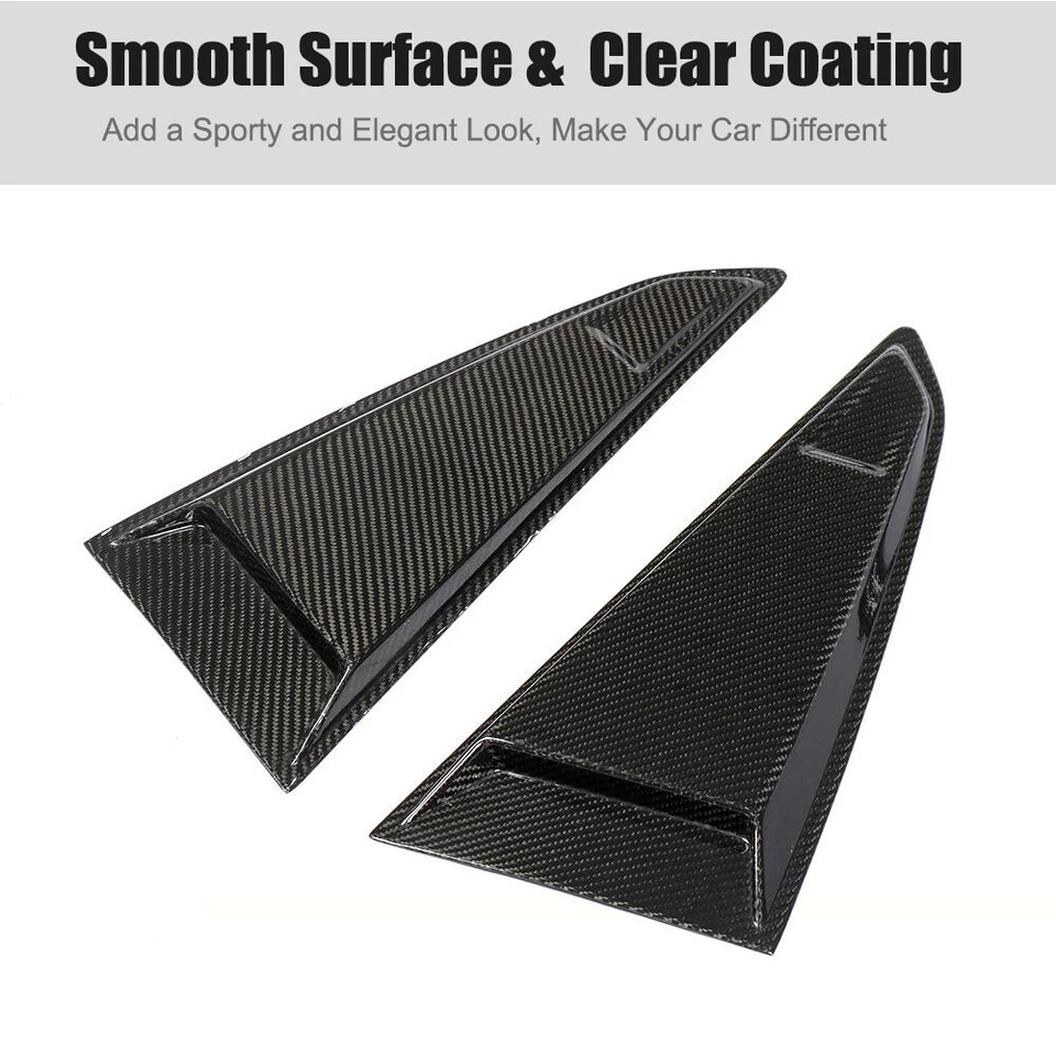 Real Carbon Rear Window Scoops Side Vent Trim For Audi TT TTS TTRS Coupe 2015-21 - Image 3 of 4