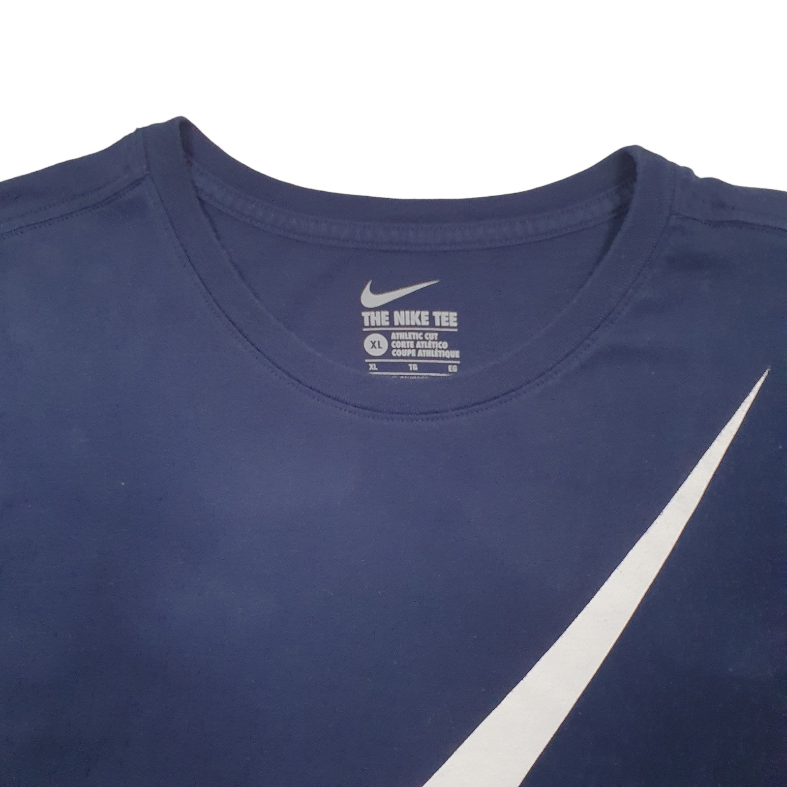 NIKE Navy T Shirt Tee Short Sleeve Cotton Blend Mens XL image 3
