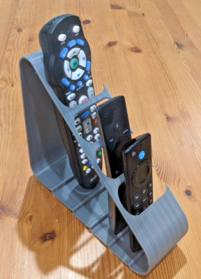 3D Printed TV Remote Holder Able to Hold Four Different Remote Sizes