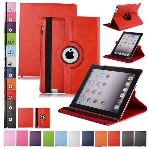 For Apple iPad 2 / 3 / 4 AIR 1 / 2 Leather Case Rotates 360 Magnetic Cover Stand