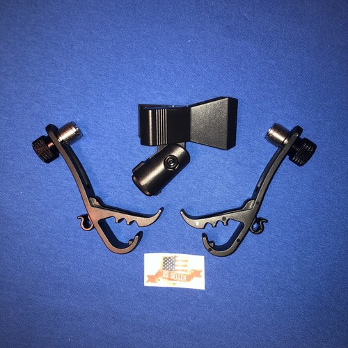 3 Drum Rim Tom Snare Mount Microphone Mic Clamps Holders Mics Clips Set Kit eBay