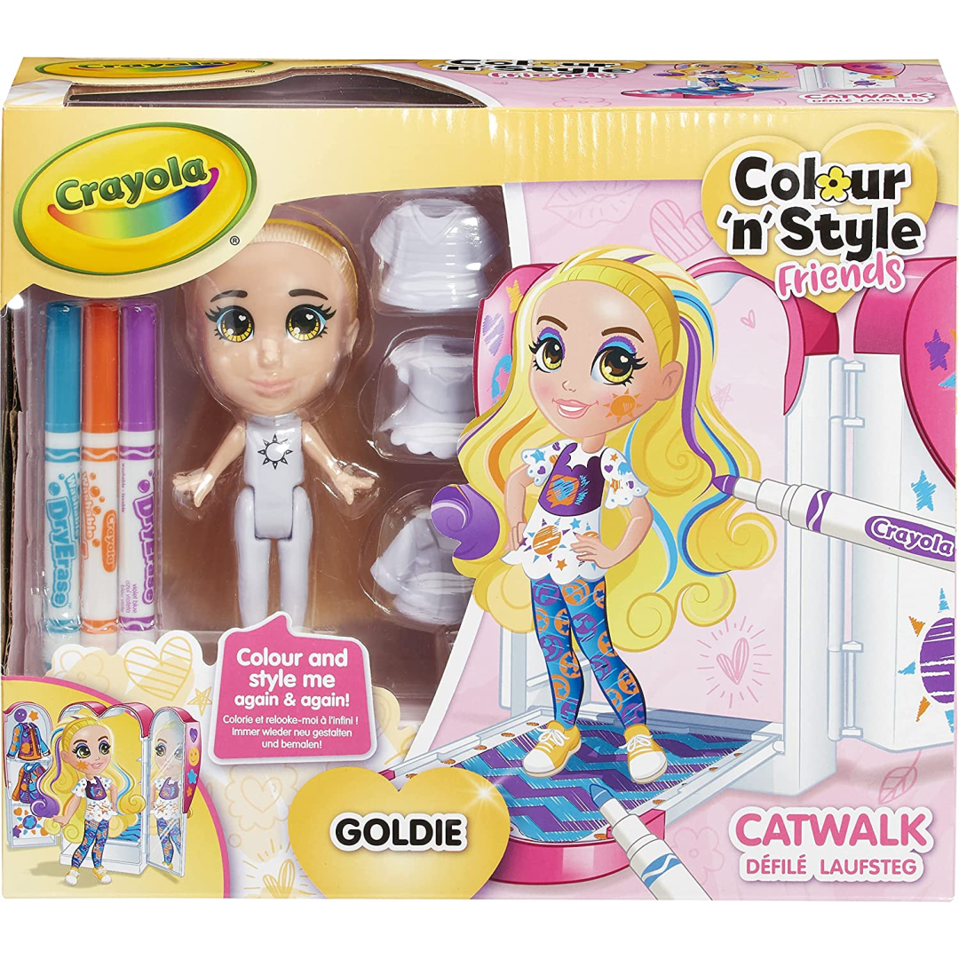 Crayola Colour n Style Friends Goldie Catwalk Playset Colour & Style Your Doll