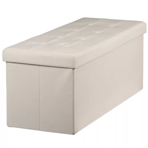 Folding Storage Ottoman Bench Foot Rest Foot Stool for Bedroom Entryway Indoor - Imagen 31 de 93