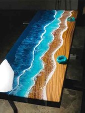 122cm x 45.7cm Artigianato Resina Epossidica Table Top - Unico Arte Design
