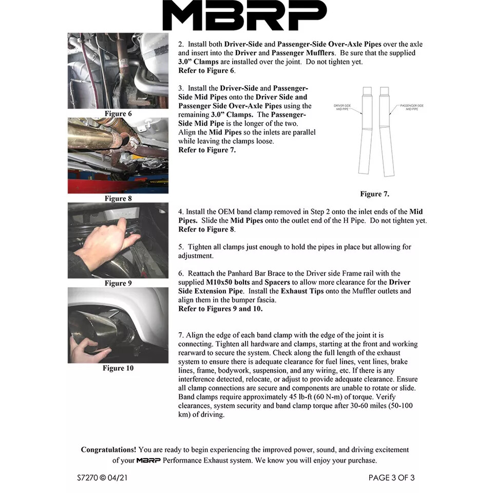 MBRP S7270AL Armor Lite Steel Cat Back Exhaust for 2007-2010 Ford GT500 5.4L V8