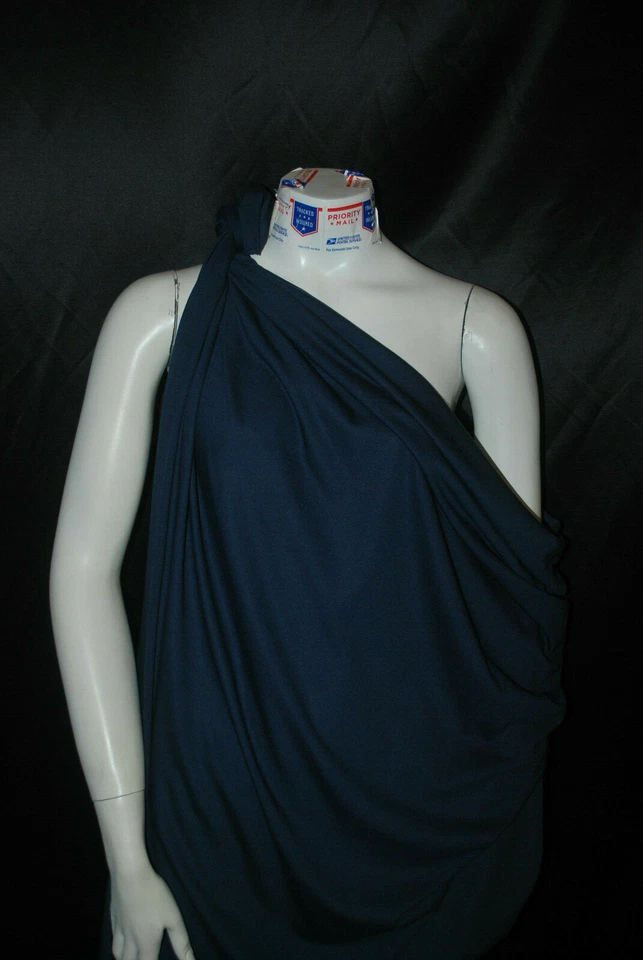 Bamboo Cotton Jersey Knit Fabric Eco-Friendly 7.5 oz High-End Fabric Navy Blue - Image 3 of 3