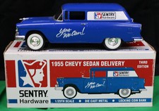 Original Liberty Classics 1955 Chevy Sedan Delivery Bank w/Box 1/25 Scale