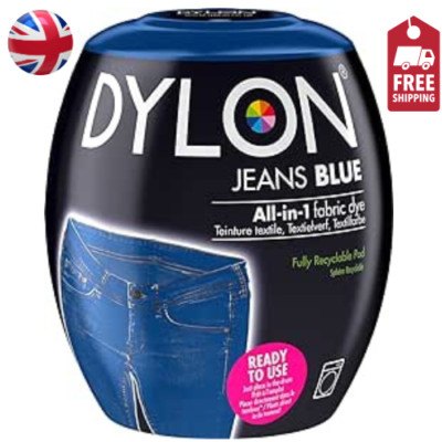 DYLON Waschmaschine Stoff Färbe Pod für Kleidung & weiche Möbel, 350g - Jeans