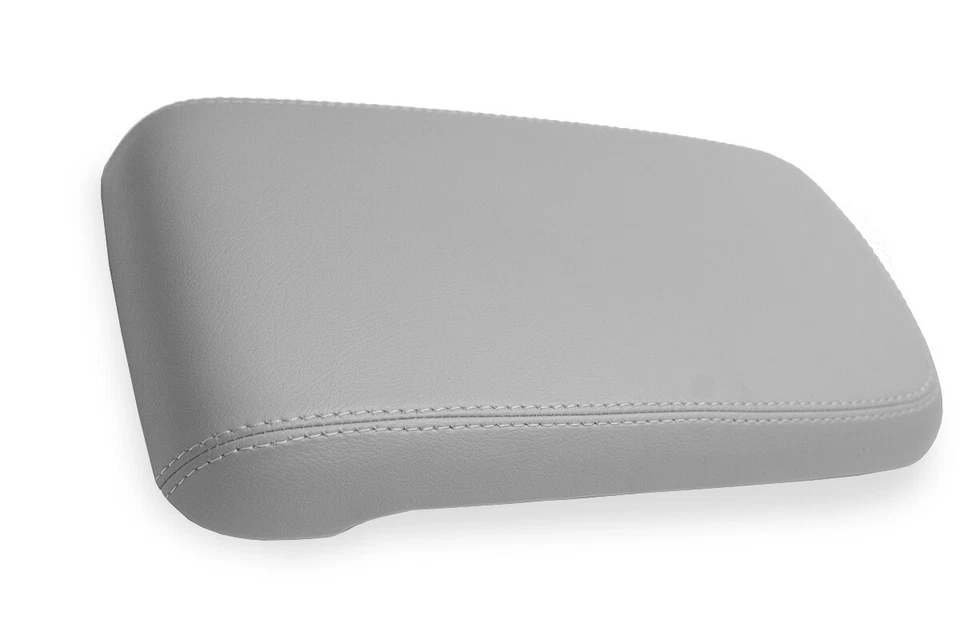 Tapa de consola cubierta de cuero para Chevrolet Colorado 2015-2022 gris claro Foto 3 de 4