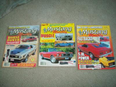 3 MUSTANG MONTHLY Mags 1988 Shelby FORD GT Mach 1 BOSS Saleen COBRA ''HOW TO''*  