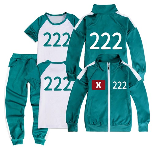 Felpa con cappuccio pullover + pantaloni sport casual set bambini Squid stagione 2 gioco sopravvivenza Regno Unito - Foto 24 di 46