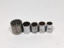 Craftsman 38 Sae 5 Piece Short Socket Set 1316 To 38 Made In Usa