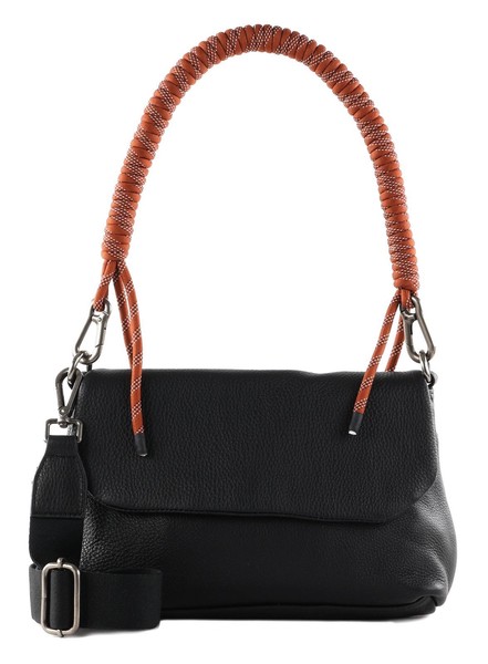 Fredsbruder Nea Shoulderbag With Flap Schultertasche UmhäNgetasche Black Schwarz-image