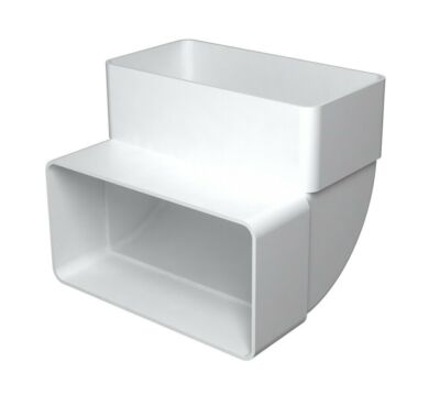 Rechteckkanal Vertikalbogen 60 mm x 204 mm / 90 Grad Kanal Rohrverbinder
