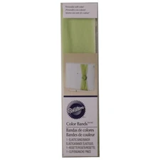 WILTON Elastic Color Bands With Fabric Rosette Wedding Party Decoration Green