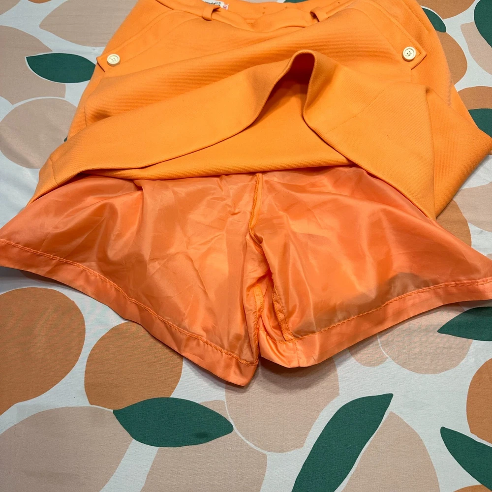 Vintage Orange Haymaker Tennis Skirt with Front Pockets Size 18