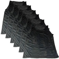 SET of 6 ADULT SCRIMMAGE VESTS PINNIES SOCCER BLACK ~ NEW!