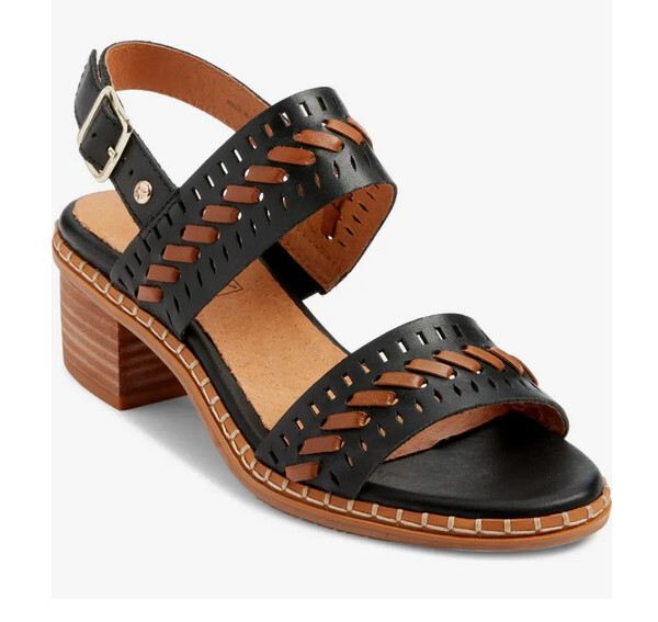 NUEVO PIKOLINOS Blanes Sandalia de Cuero Costura Látigo con Cordones EU 38/US 7.5-8 Negro