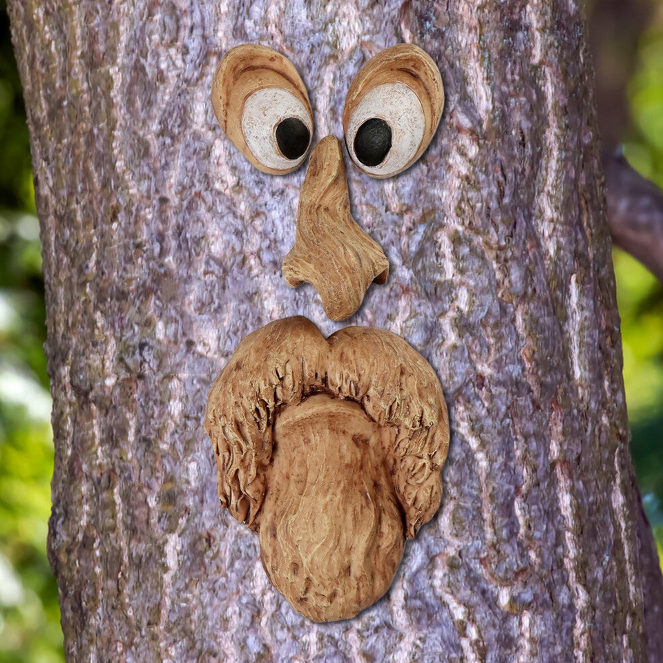 Resin Tree Monsters Face DIY Bark Face Decoration Halloween Easter