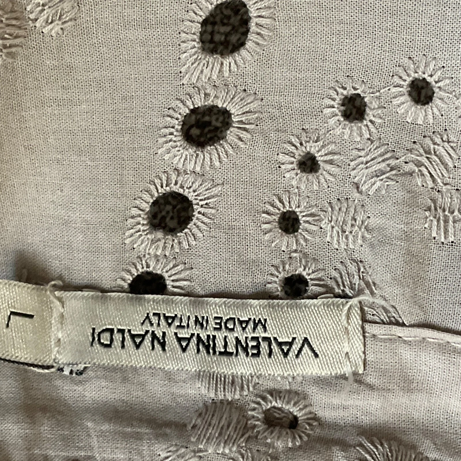 VALENTINO Abito Camicia Valentina Naldi Ricamato Taglia L