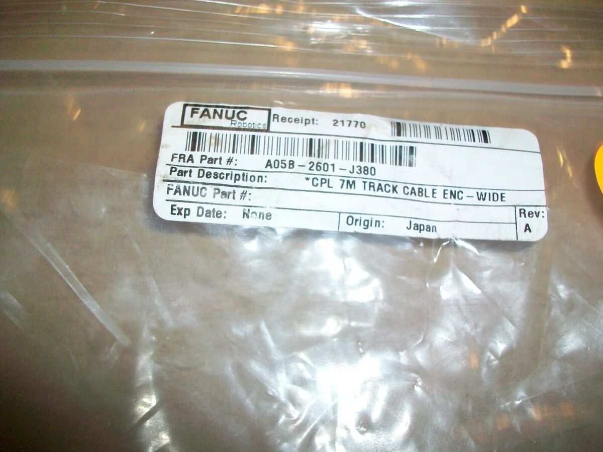 Fanuc Robot Track Cable A05B-2601-J380 NEW | eBay Fanuc Robot Track Cable A05B-2601-J380 NEW | eBay