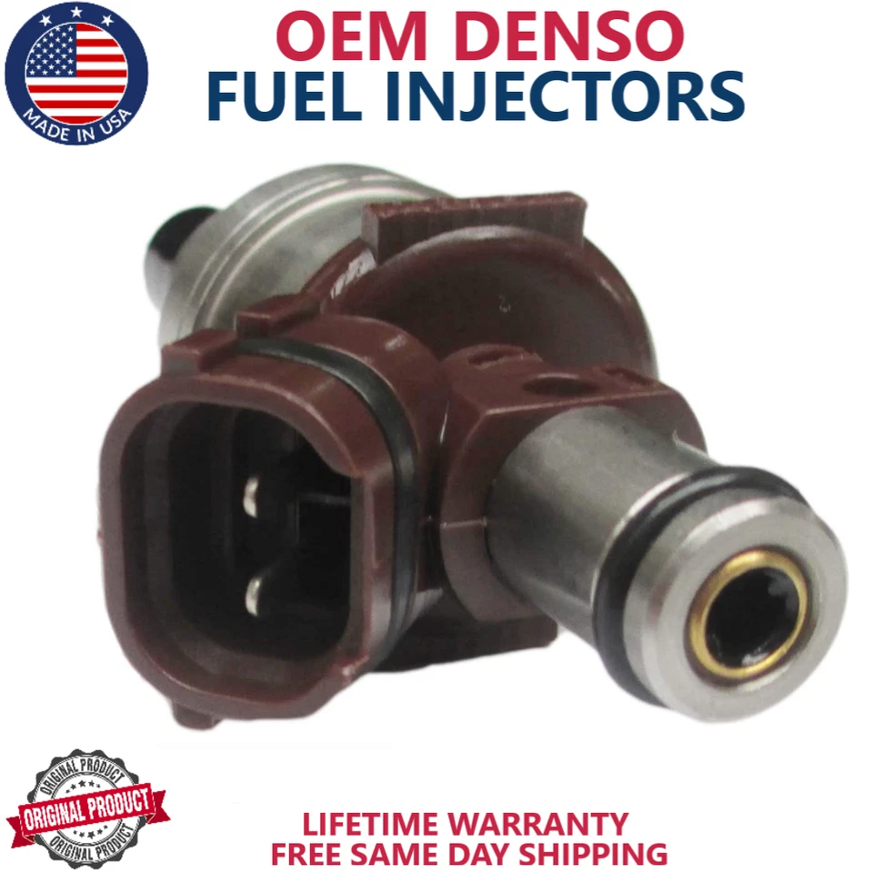 Inyectores de combustible x6 OEM DENSO 4 orificios actualización para Toyota T100 1993 1994 3,0 L V6 Foto 3 de 4