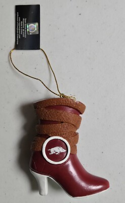 Arkansas Razorbacks Boot Christmas Ornament Resin Team Sports America ...