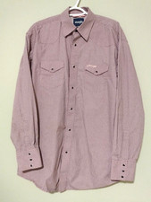 Wrangler Western Shirt Snap Bucking Breast Cancer Awareness Pink 48