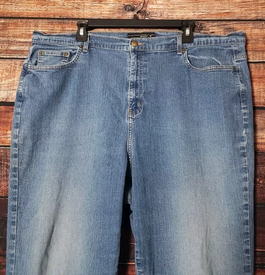 Venezia Denim Jeans Plus Size 28 Average Womens Stretch Cotton Blue - Image 4 of 4