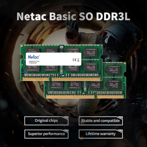 Netac16GB 2 x 8GB PC3-12800 Laptop SODIMM DDR3 1600 Memory RAM PC3L 16G DDR3L - Afbeelding 1 van 9