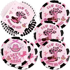 Western Cowgirl Party Supplies West Cowboy Birthday Paper Plates Napkins for...