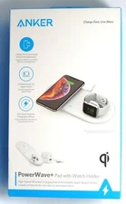 Anker PowerWave+ Qi Wireless Charging Pad for Phone and Watch