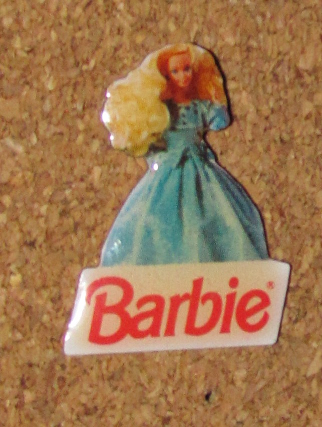 Vintage PIN  Barbie Doll Pins Badge PLASTIC 