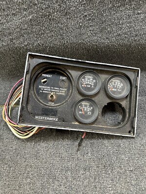 Westerbeke Start Preheat Gauge Panel Cluster Oil Pressure Water Temp Volt Gauges