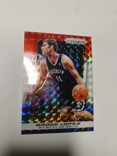 2013-14 Panini Prizm Red White & Blue Mosaic Prizm Brook Lopez #160 0b0