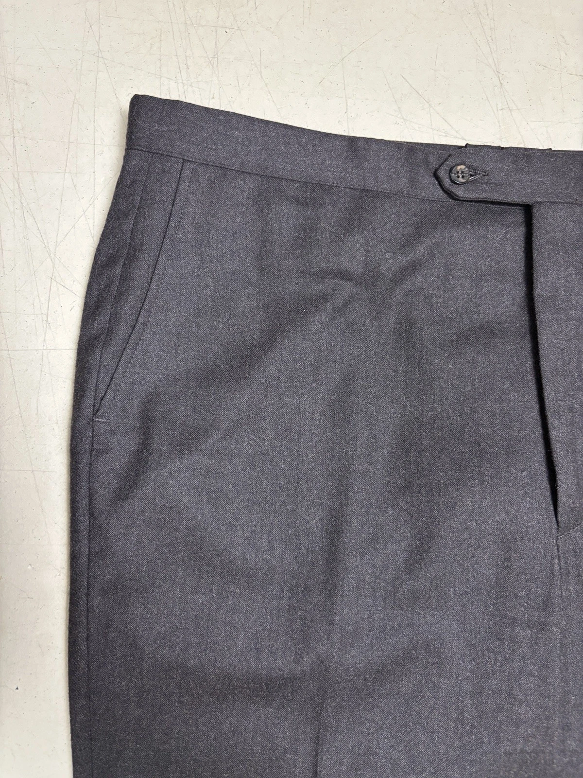 Wool Flannel Pants Mens 38x31 Brown Dress Trousers Vintage Old Money High Rise image 2